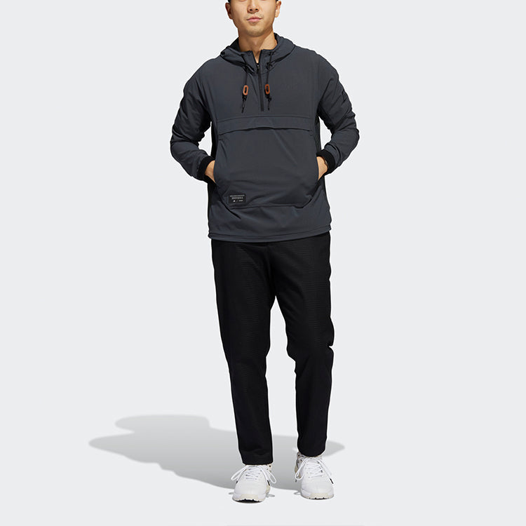 Men's adidas Adcrs Anorak Golf Sports Woven Carbon Black HG1129