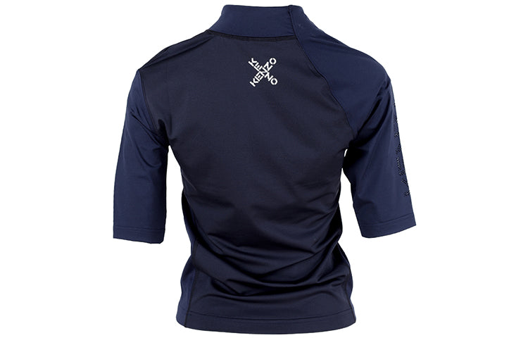 KENZO SS21 Logo Printing Sports Short Sleeve Navy Blue 2TO8574JS-77