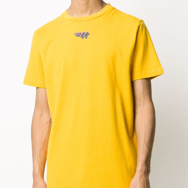 Off-White logo Printing Short Sleeve Yellow OMAA027E20JER0121810