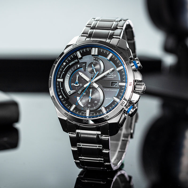CASIO EDIFICE Quartz Waterproof Sapphire Crystal Mens Black Analog EQS-600D-1A2