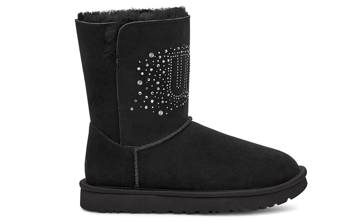 (WMNS) UGG Classic Bling Snow Boots Black 1112495-BLK