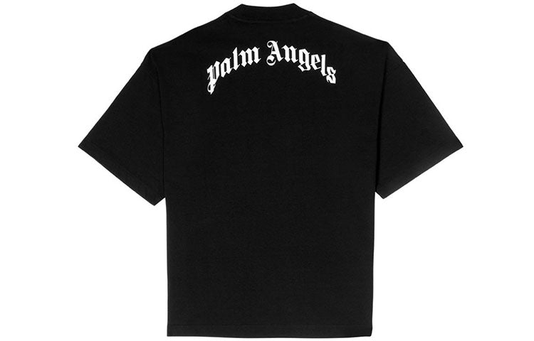 PALM ANGELS Bear Back logo Short Sleeve Black PWAA017S20JER0011060