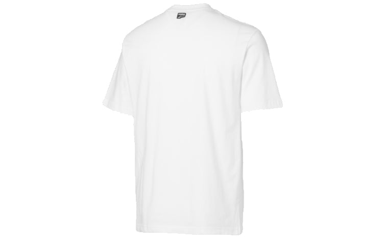 PUMA Casual Sports Alphabet Printing Breathable Short Sleeve White 579112-02