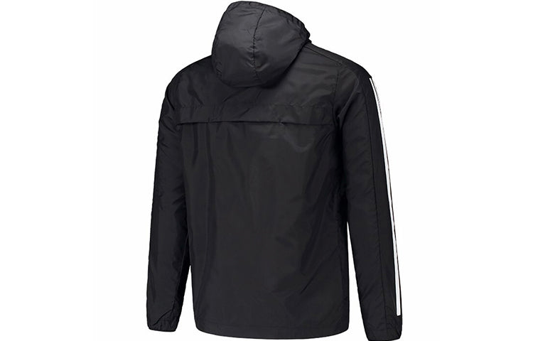 Men's adidas Casual Sports Hooded Jacket Black EK4727