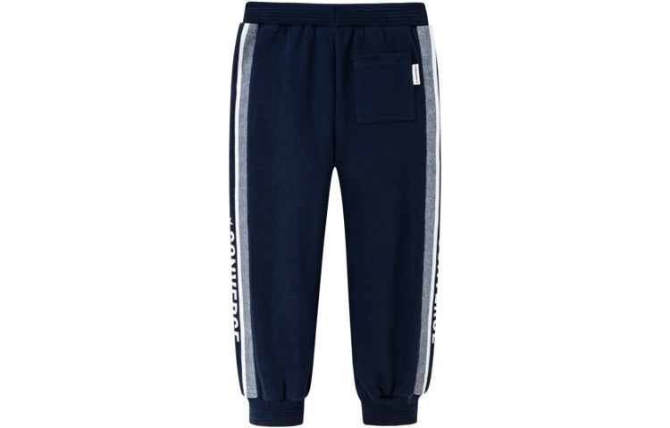 (GS) Converse Woven Pants Asia Sizing 'Navy White' CV2332022GS-002