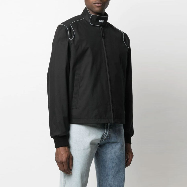 Off-White FW21 Logo aviator Jacket Version Black OMEA285S21FAB0021001