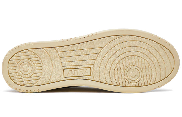 (WMNS) AUTRY Medalist Low Soft Goatskin and Frayed Canvas 'White and Ivory White' AULW-CB01