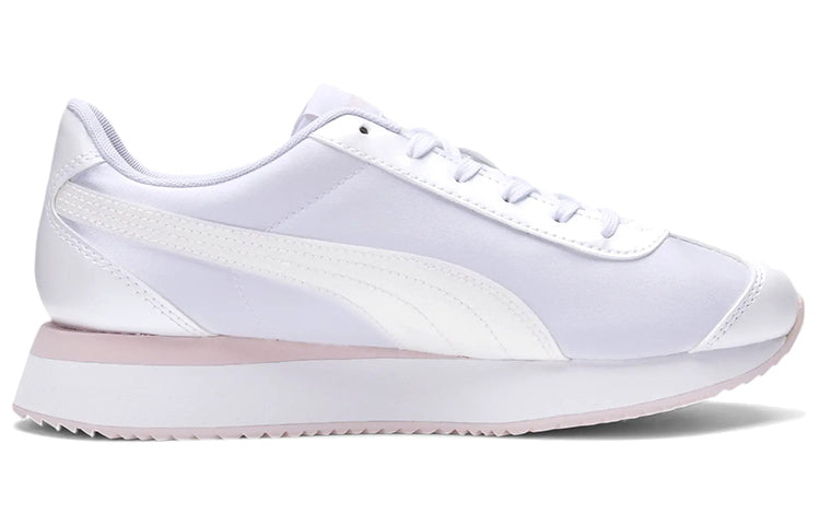 (WMNS) PUMA Turino Stacked Glitter Low-top Running Shoes White/Pink 371944-02