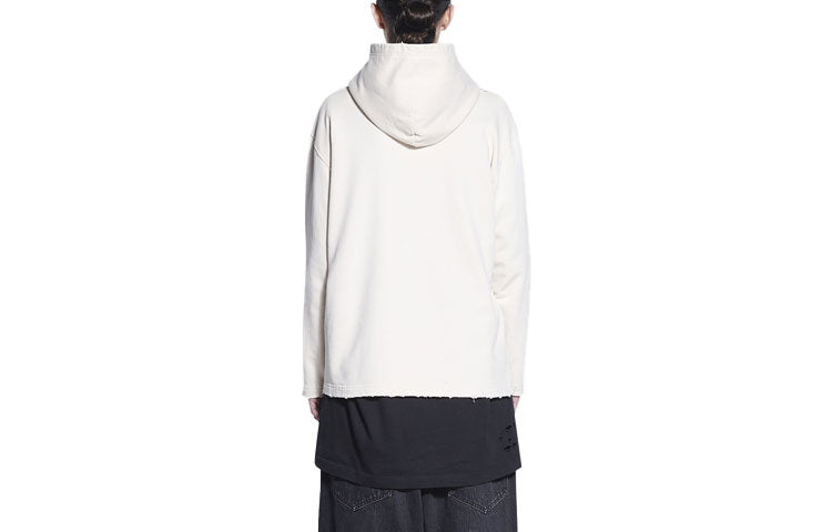 Men's Balenciaga x RuPaul Crossover FW21 Alphabet Printing Pullover Creamy White 670946TLV569057