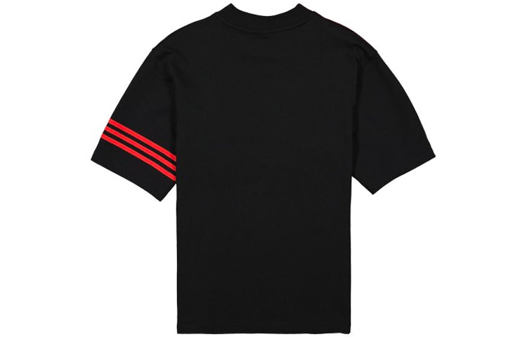 adidas originals x 424 R.Y.V. Tee Crossover ribbed High Collar Loose Short Sleeve Black FS6236