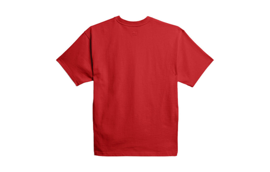 adidas originals Crossover Round Neck Short Sleeve Pink Red GH4394