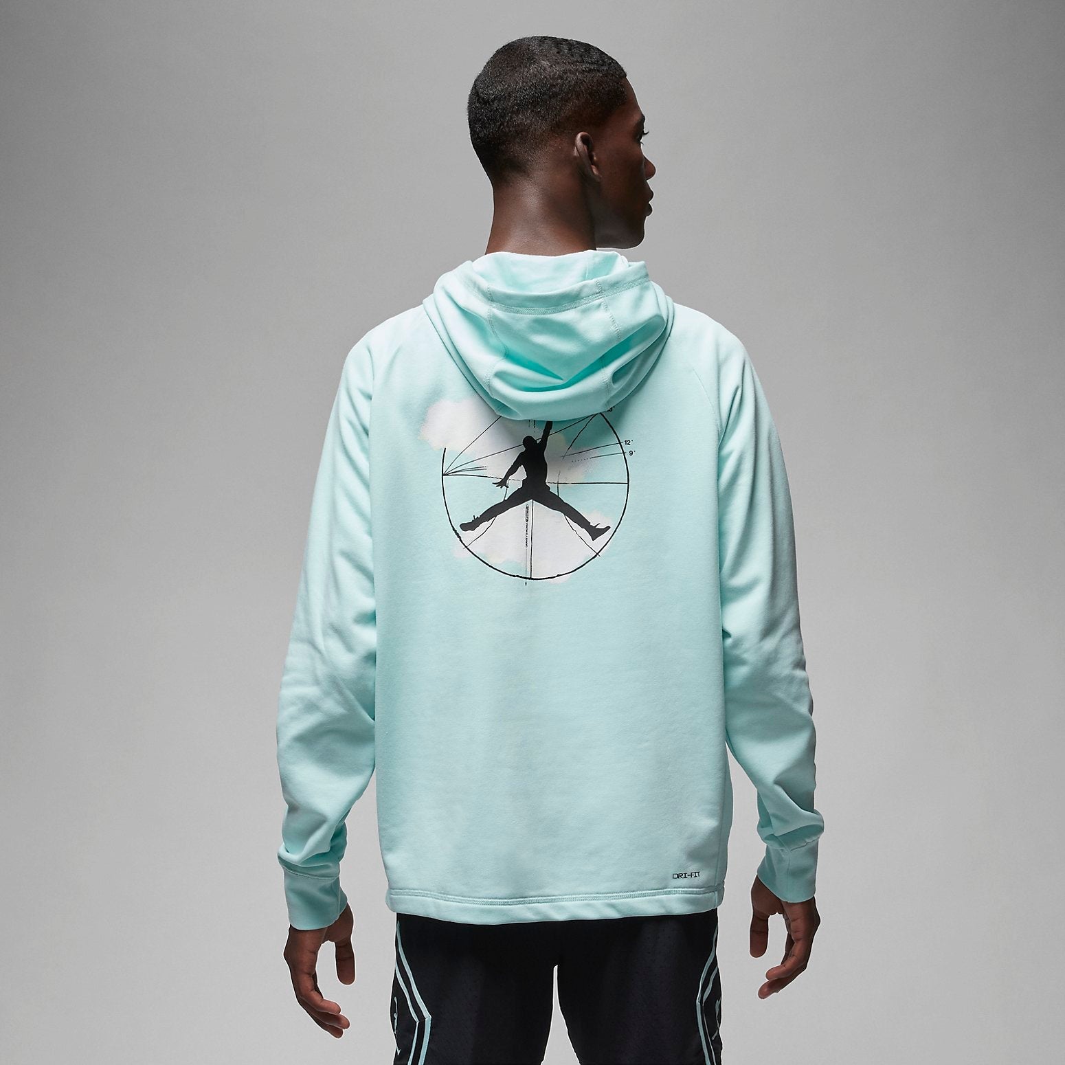Air Jordan Dri-FIT Sport Graphic Fleece Pullover Hoodie 'Jade Ice Black' FQ6808-346