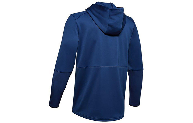 Men's Under Armour WarmUp Training Sports Zipper hooded Tops Blue 1345259-449