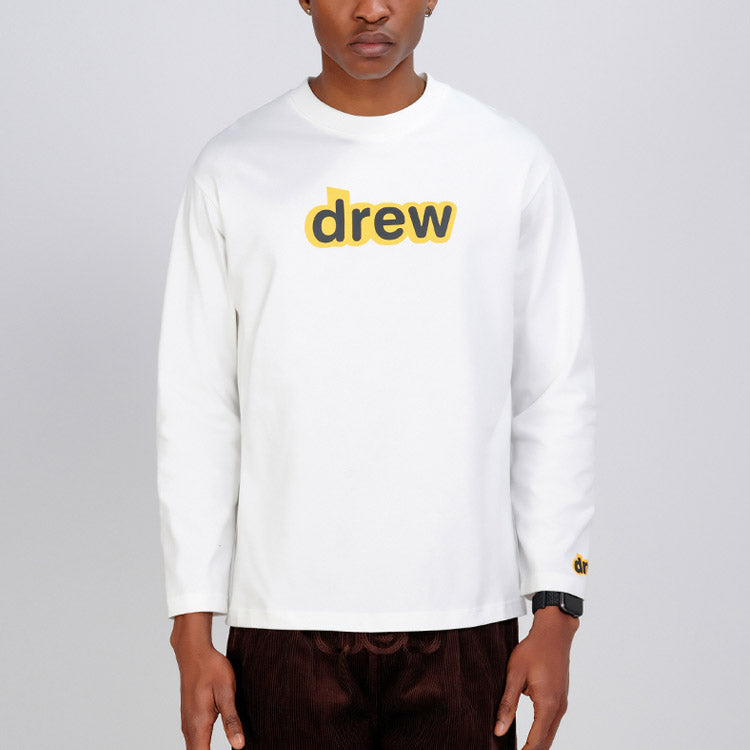 Drew House Secret Smiling Face Alphabet Long Sleeves Unisex White DR-SS20-005