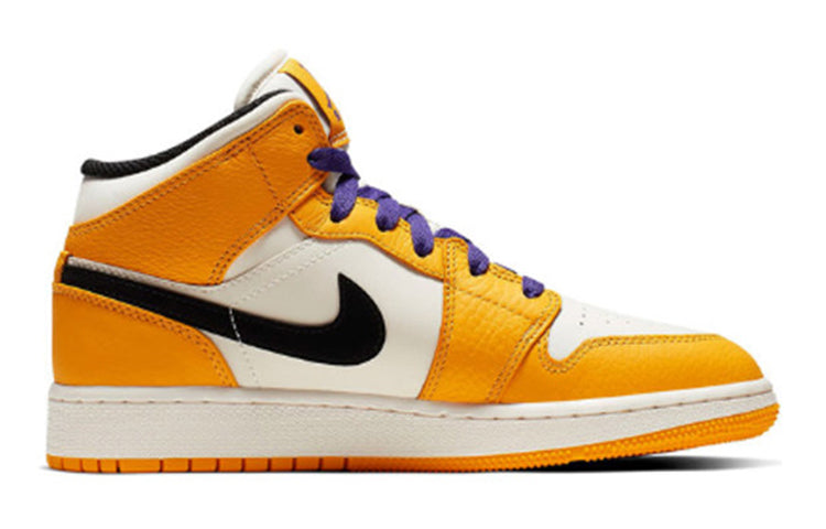 (GS) Air Jordan 1 Mid 'Lakers Gold' BQ6931-700