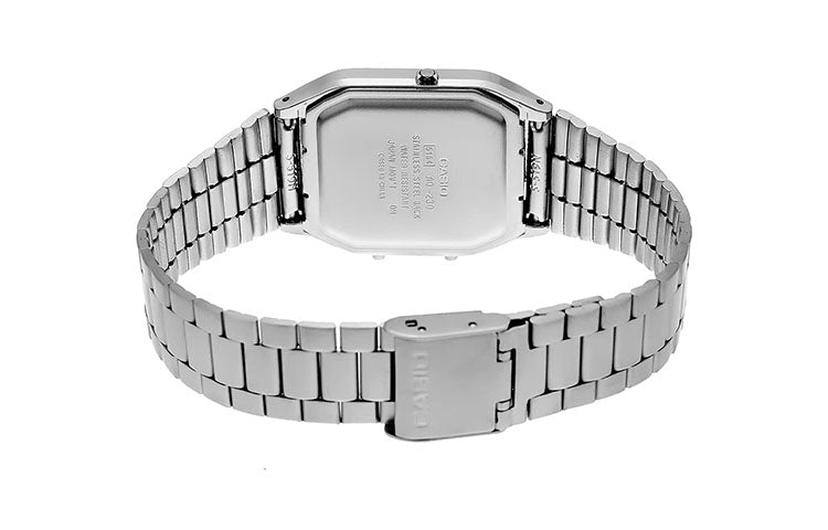 CASIO Waterproof Stainless Steel Strap Mens Silver Analog/Digital Combo AQ-230A-7DMQYES