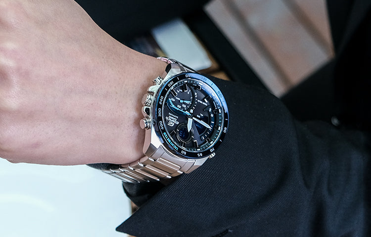 Casio Edifice Waterproof Analog-Digital Watch 'Silver Marine Blue' ECB-900YDB-1BPR