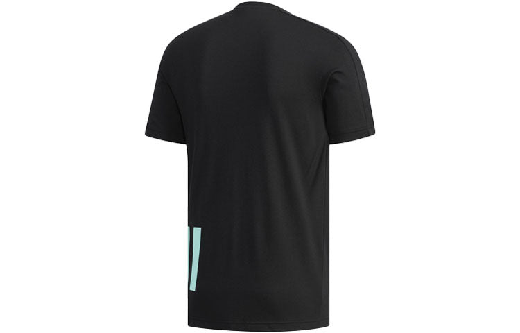 adidas neo M Mcky&mnn T2 Casual Sports Mickey Mouse Printing Round Neck Short Sleeve Black EI4538