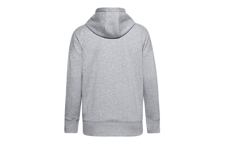 (WMNS) Under Armour Rival Logo Printing Hooded Jacket Gray 1356400-035