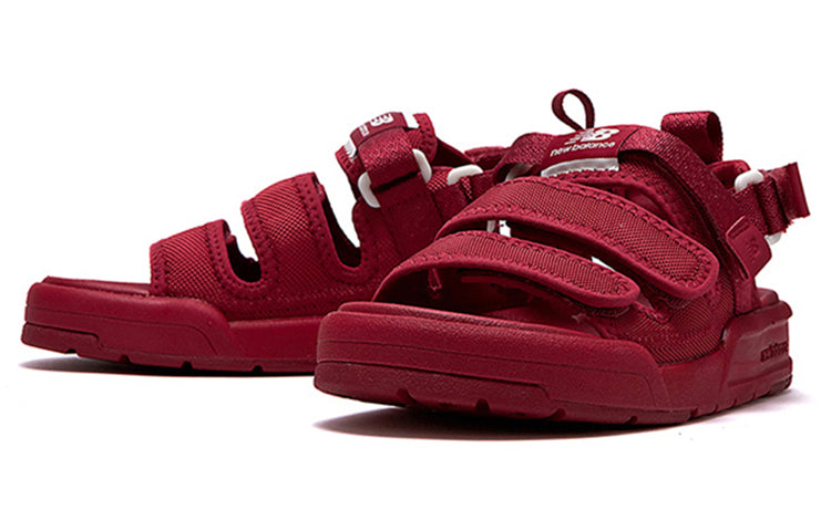 New Balance Stripes Casual Style Unisex Logo Sandals Red SD3205EDD
