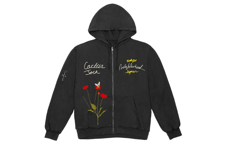 Travis Scott Cactus Jack x NEIGHBORHOOD Crossover Cartoon Printing Unisex Black TC-74