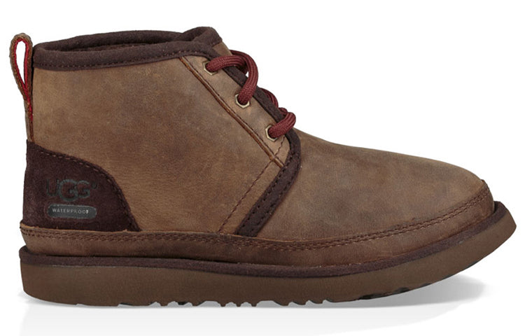 UGG Neumel II WP Cozy Stay Warm Big Boys Bear Brown Fleece Lined 1017322K-GRZ