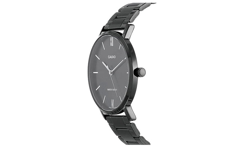 Casio Dress Classic Minimalistic Analog Steel Strap Watch 'Black' MTP-VT01B-1B