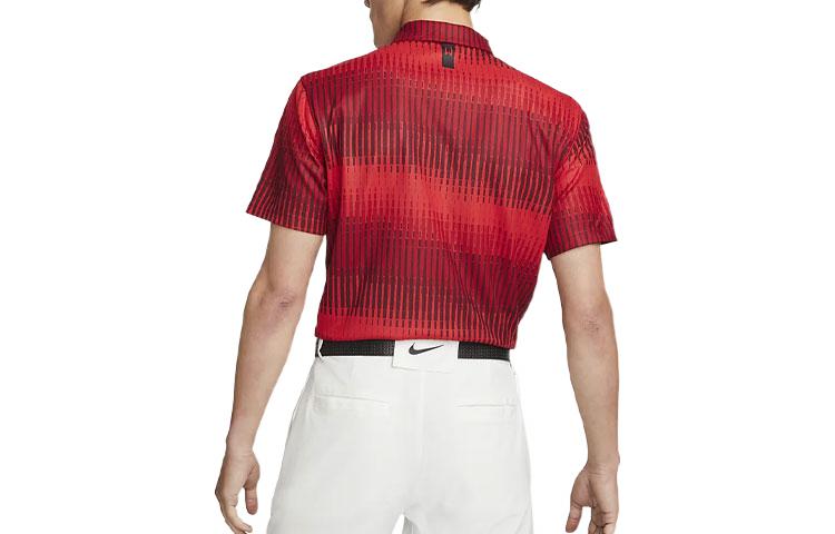 Men's Nike Dri-FIT ADV Gradient Printing Casual Short Sleeve Red Polo Shirt DN2238-657