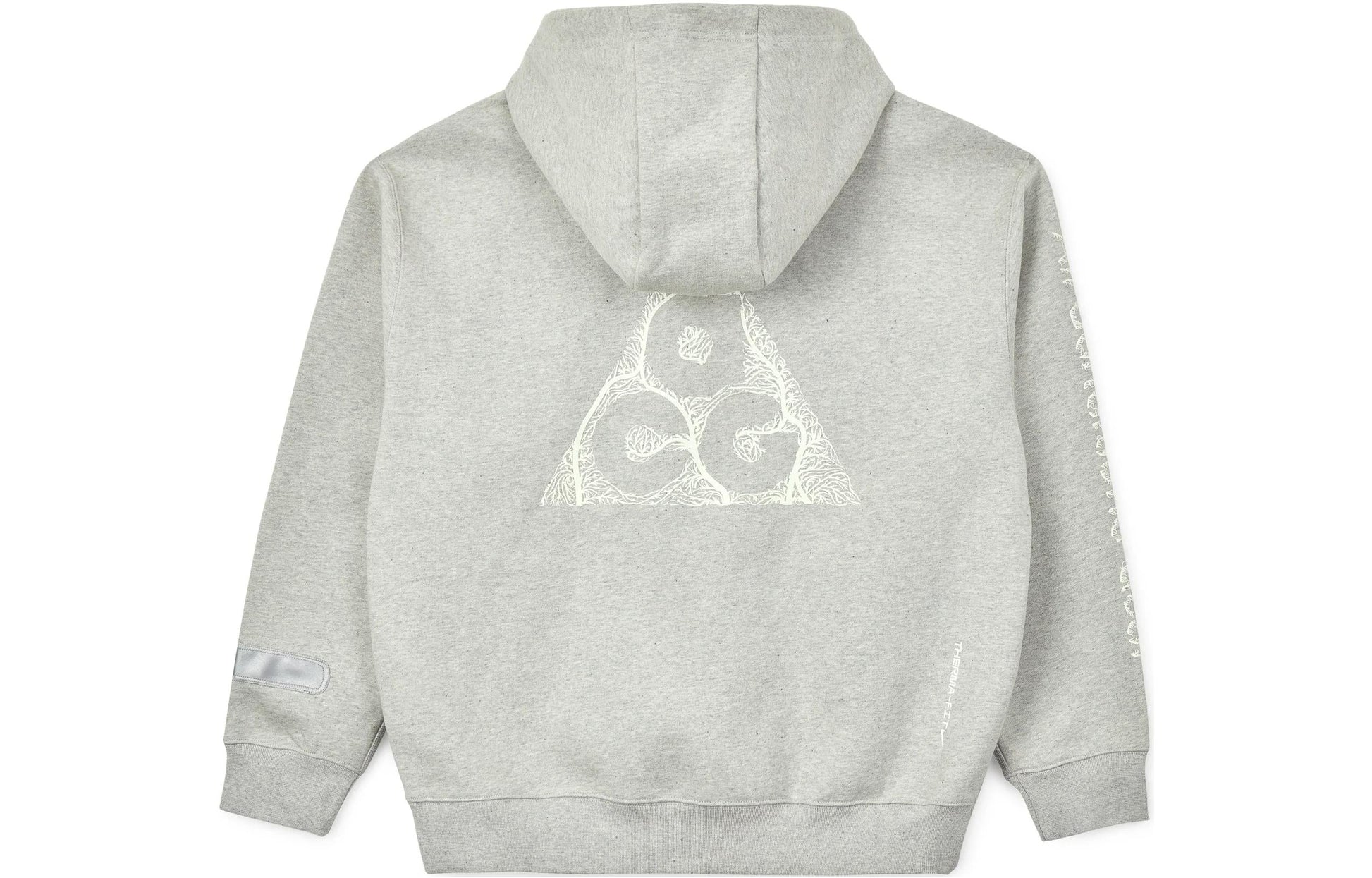Men's Nike ACG Therma-Fit Logo Printing Zipper Hooded Long Sleeves Jacket Gray DM4248-050
