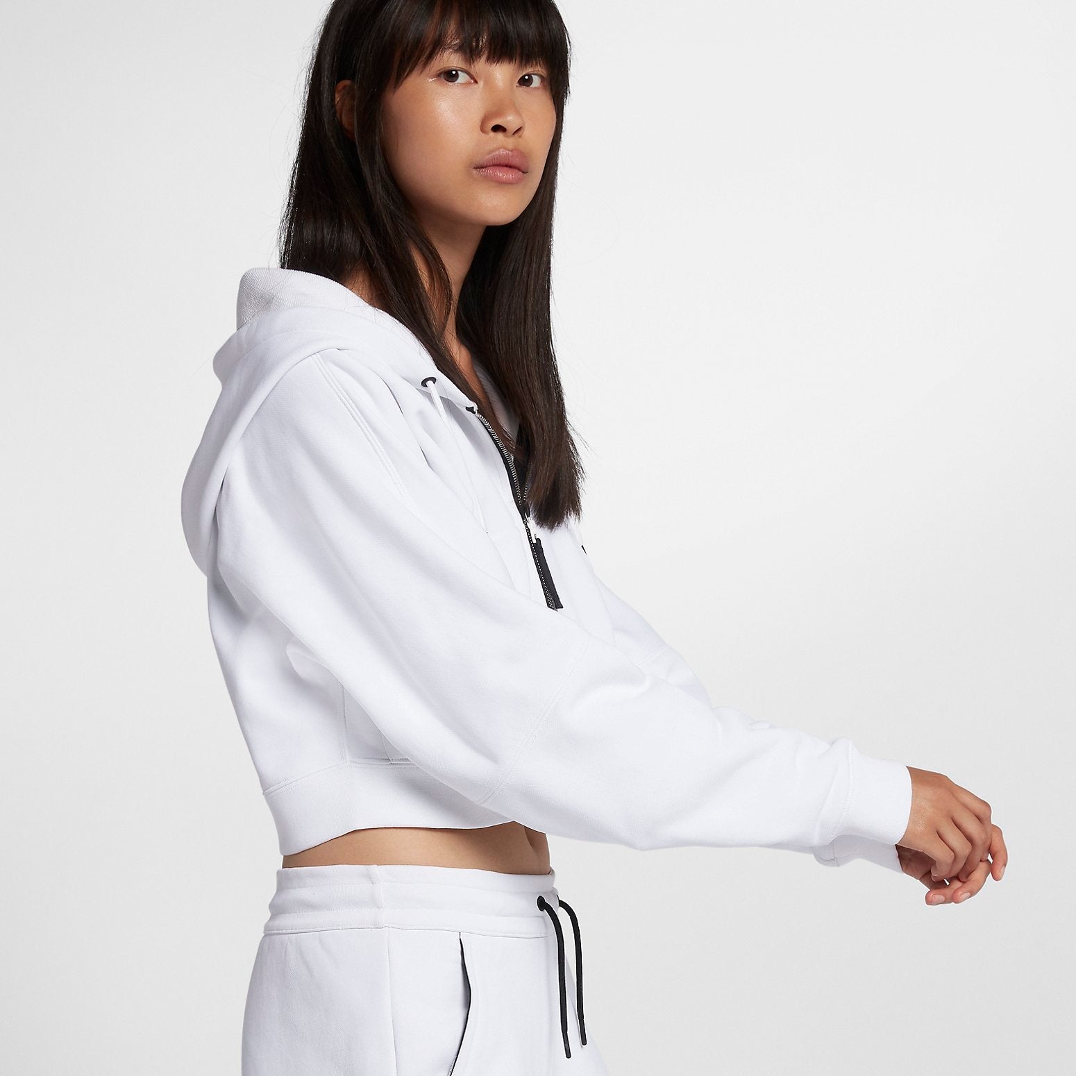 (WMNS) Nike Cropped Sports Jacket 'White' 923850-100