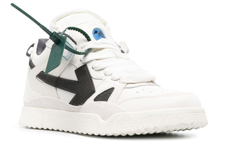 Off-White Sponge Mid-Top Sneakers 'White Black' OMIA234C99LEA0010110
