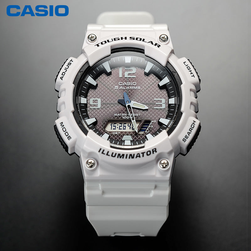CASIO Waterproof Sports Solar Powered Mens BlackWhite Analog AQ-S810WC-7AVDF