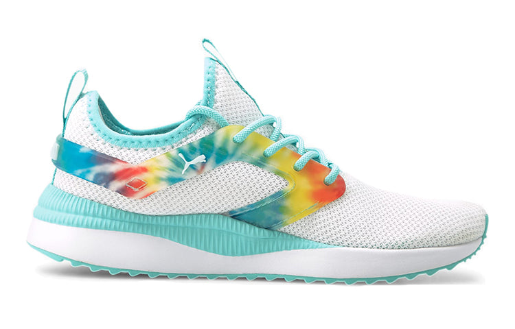 (GS) PUMA Pacer Next Excel Tie Dye Low Top Running Shoes White/Blue 375345-01