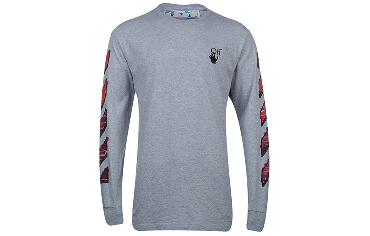 Off-White SS21 Arrow Long Sleeves Version Gray OMAB001R21JER0030825