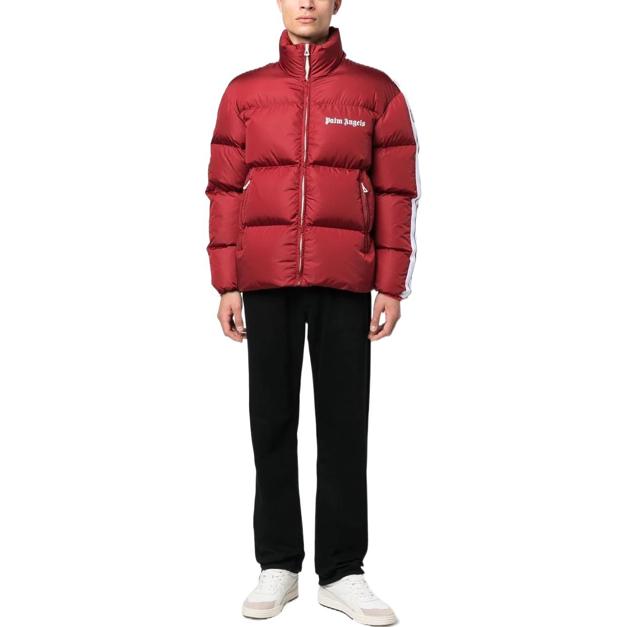 Palm Angels FW22 Classic Track Down Jacket 'Red White' PMED019C99FAB0012501