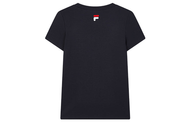 (WMNS) FILA Logo Alphabet Printing Short Sleeve Blue F61W018108F-NV