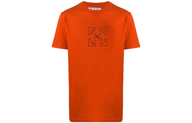 Off-White logo Printing Short Sleeve Red OMAA027E20JER0032010
