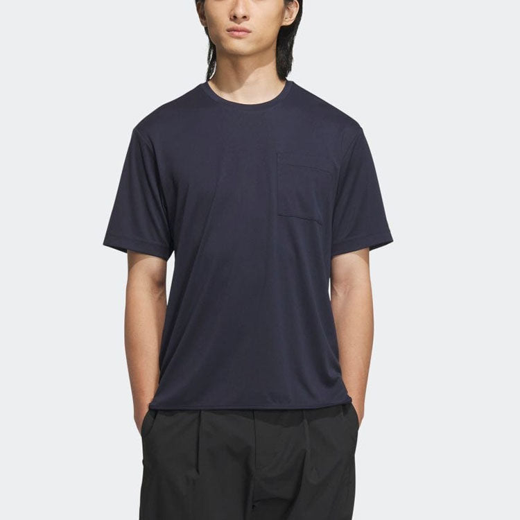 adidas ID 2.0 Regular Fit Aeroready Knit Short Sleeve Tee 'Navy' IA9439
