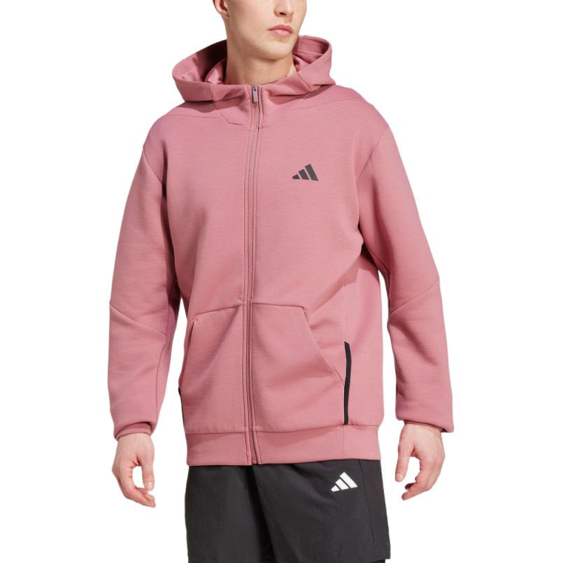 adidas Designed for Training Full-Zip Track Jacket Asia Sizing 'Preloved Crimson' IY1132