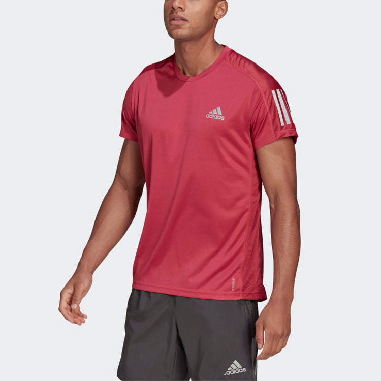 adidas Casual Sports Quick Dry Reflective Short Sleeve Red GJ9967