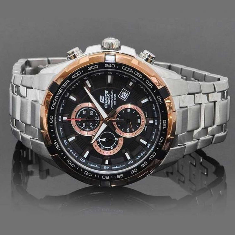 CASIO EDIFICE Quartz Waterproof Mens BlackGold Analog EF-539D-1A5