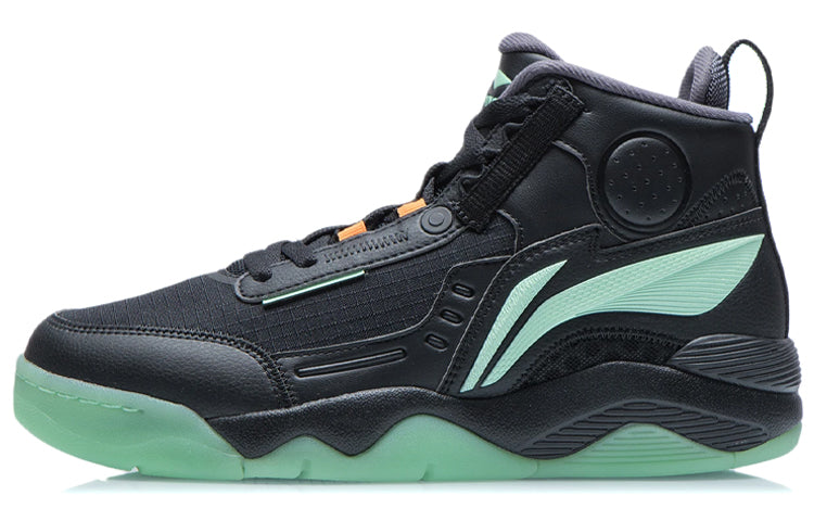 Li-Ning Basketball Shoes 'Black Mint Green' AGBR081-2