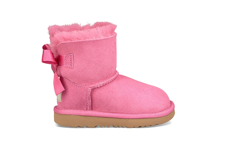 (PS) UGG Mini Bailey Bow II Fleece Lined Pink 1017397T-PAZ