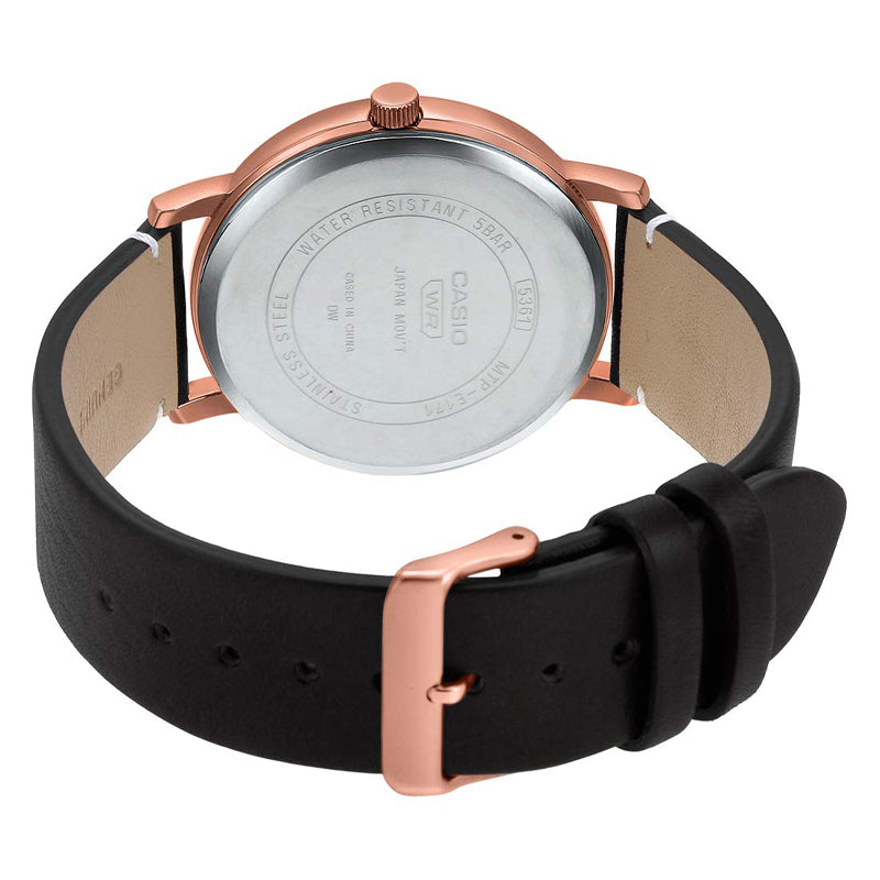 CASIO Male DRESS Japan / South Korea Fashion Waterproof Black Analog MTP-E171RL-1EVDF