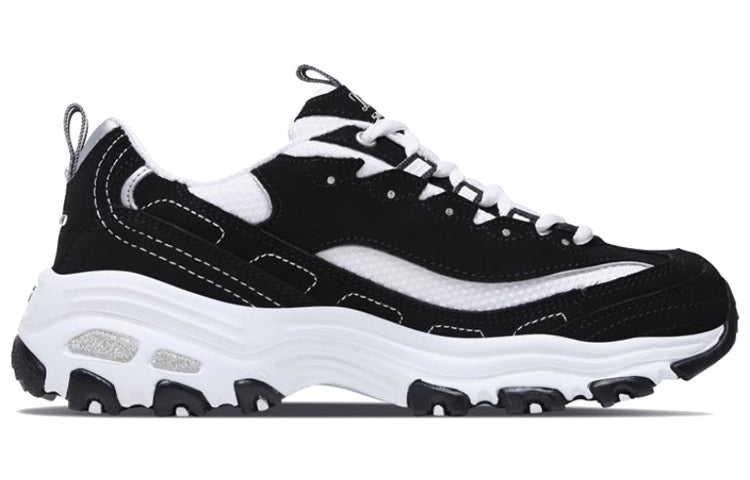 (WMNS) Skechers D'Lites GS Black/ White 11422-BKW