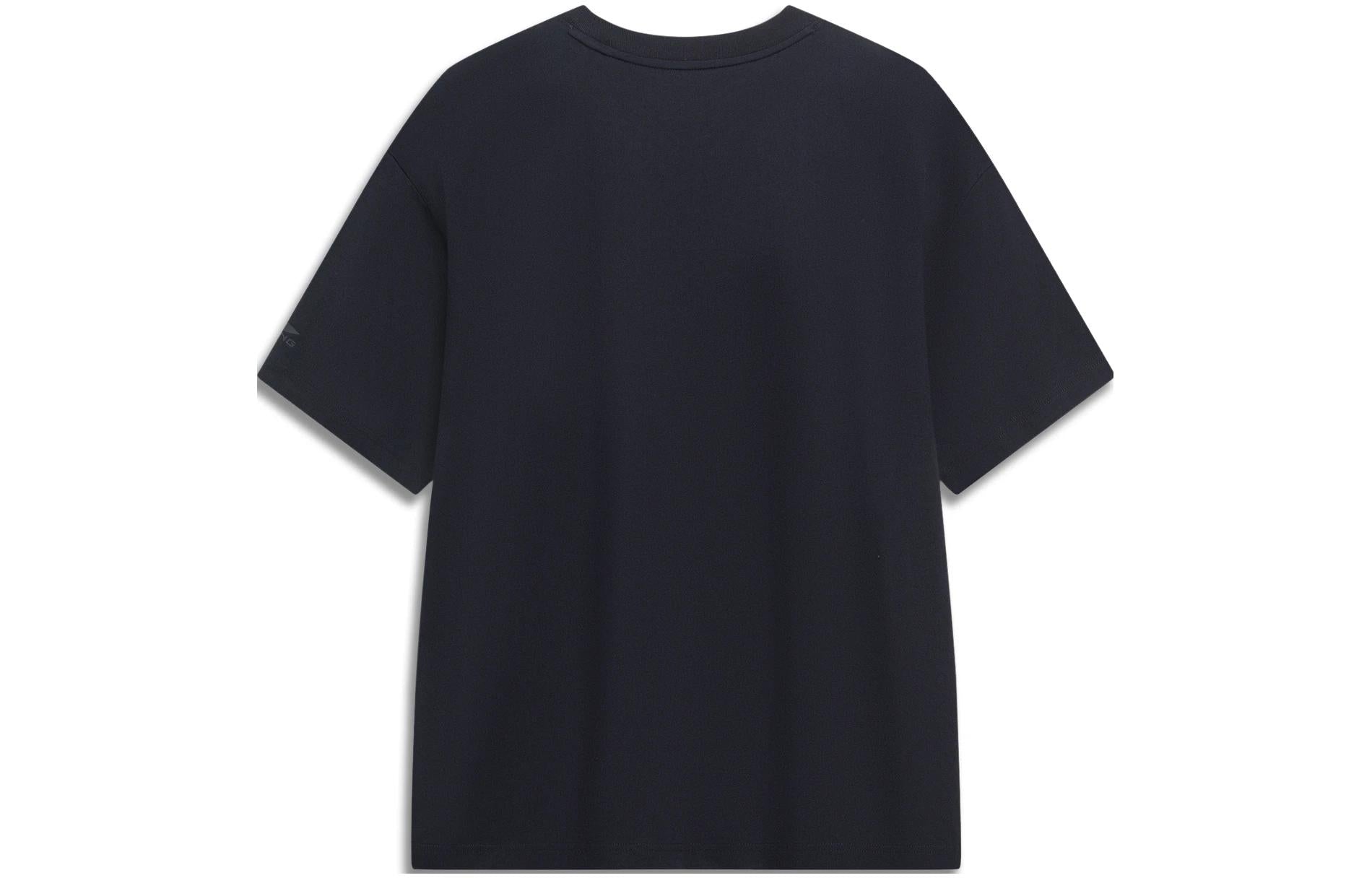 Li-Ning Hoops Photo Graphic T-shirt 'Black' AHST725-1