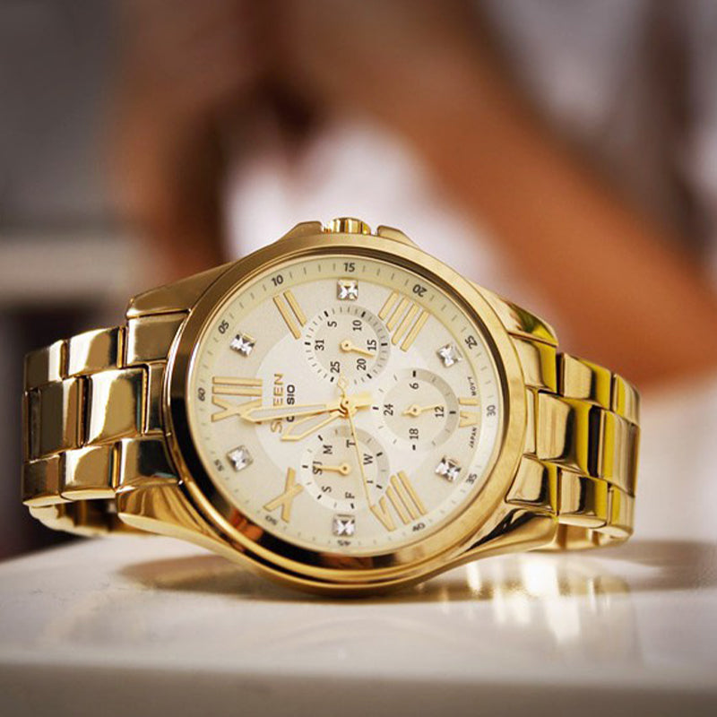 CASIO SHEEN Series Design Color Business Gold Analog SHE-3806GD-9A