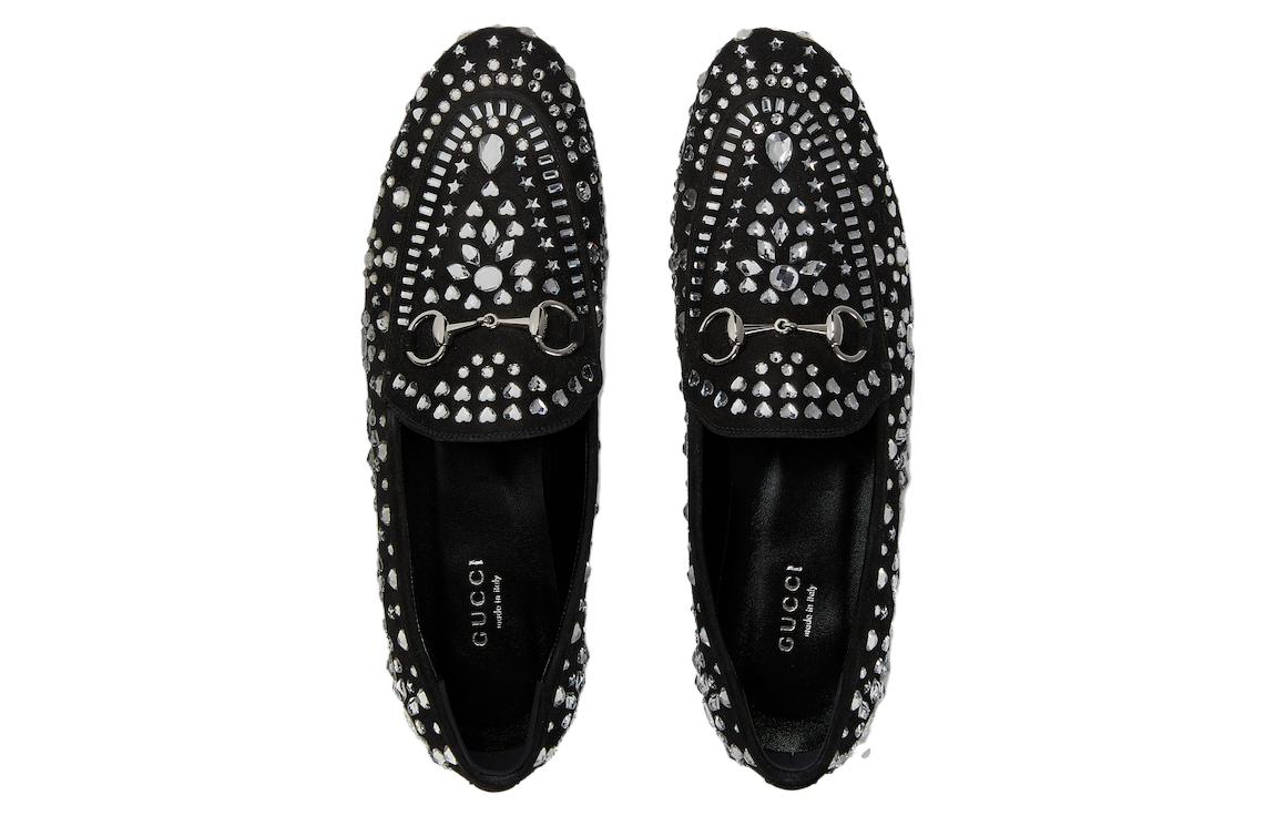 (WMNS) Gucci Jordaan 'Black Suede' 757751-CA1M0-1000