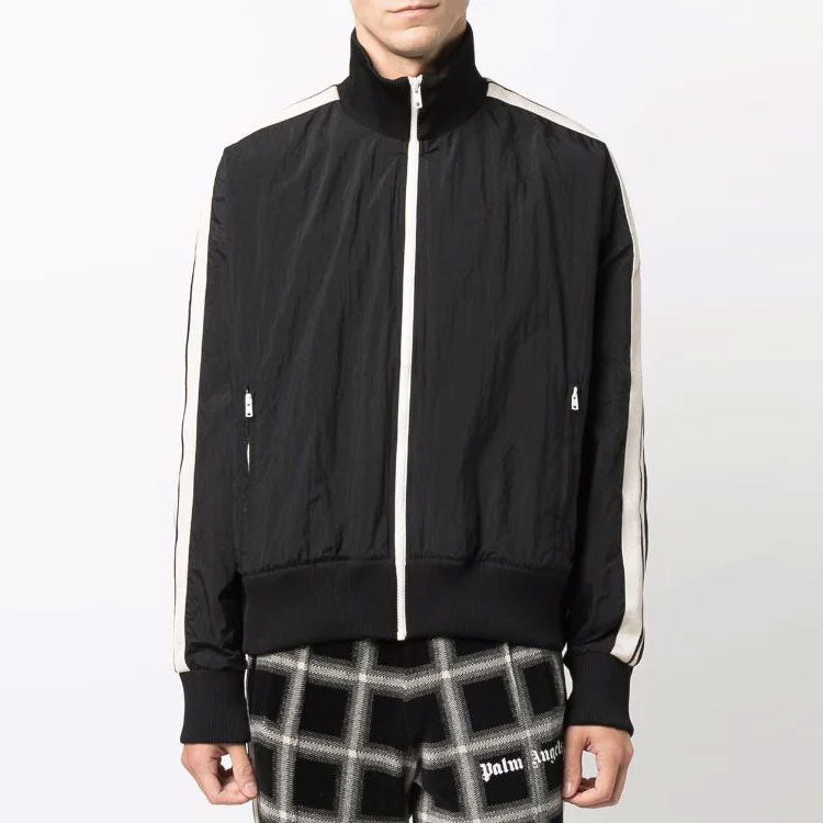 Palm Angels Nylon Track Jacket 'Black Off-White' PMBD030C99FAB0011001