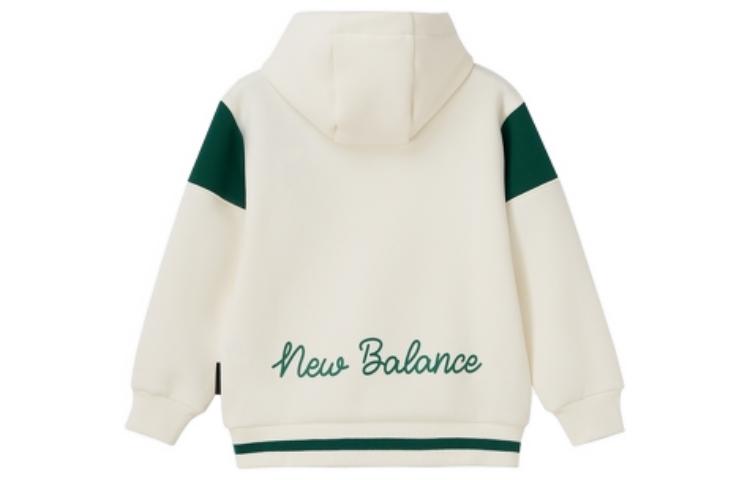 (GS) New Balance Casual Hoodie 'White Green' 7CD12053-IV